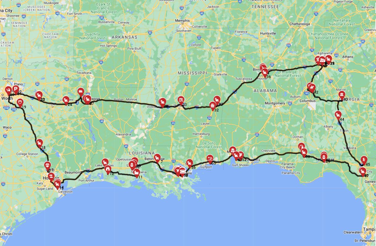 New Orleans roundtrip - New Orleans to the Heart of Texas and Beyond
